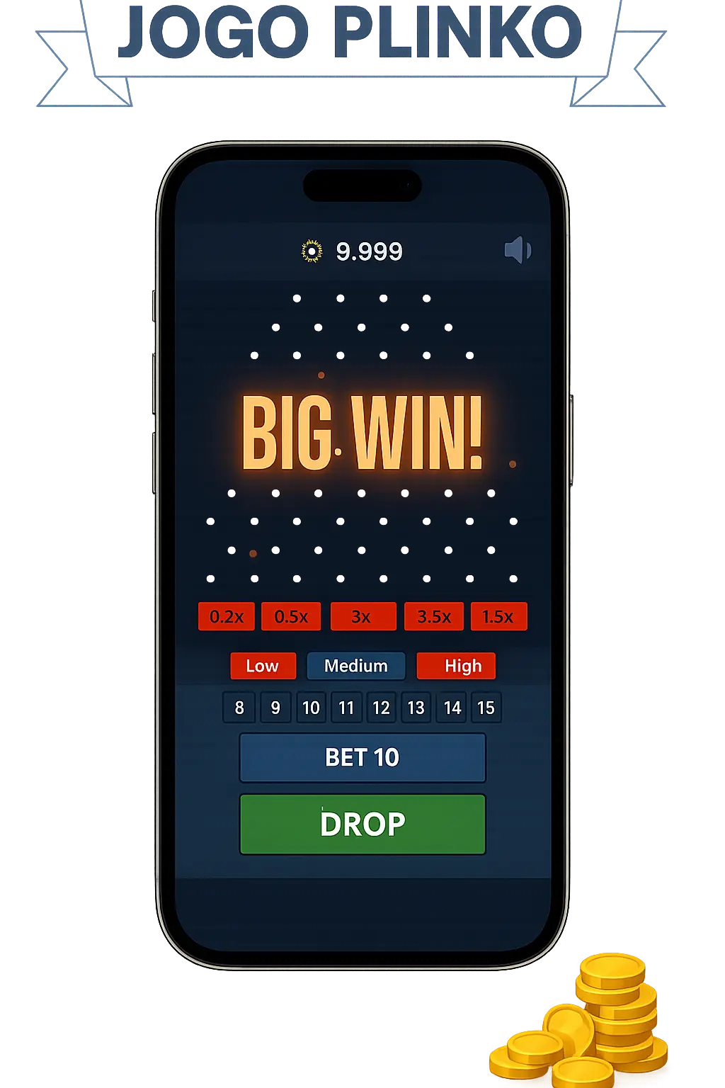 Jogar Plinko no telemóvel