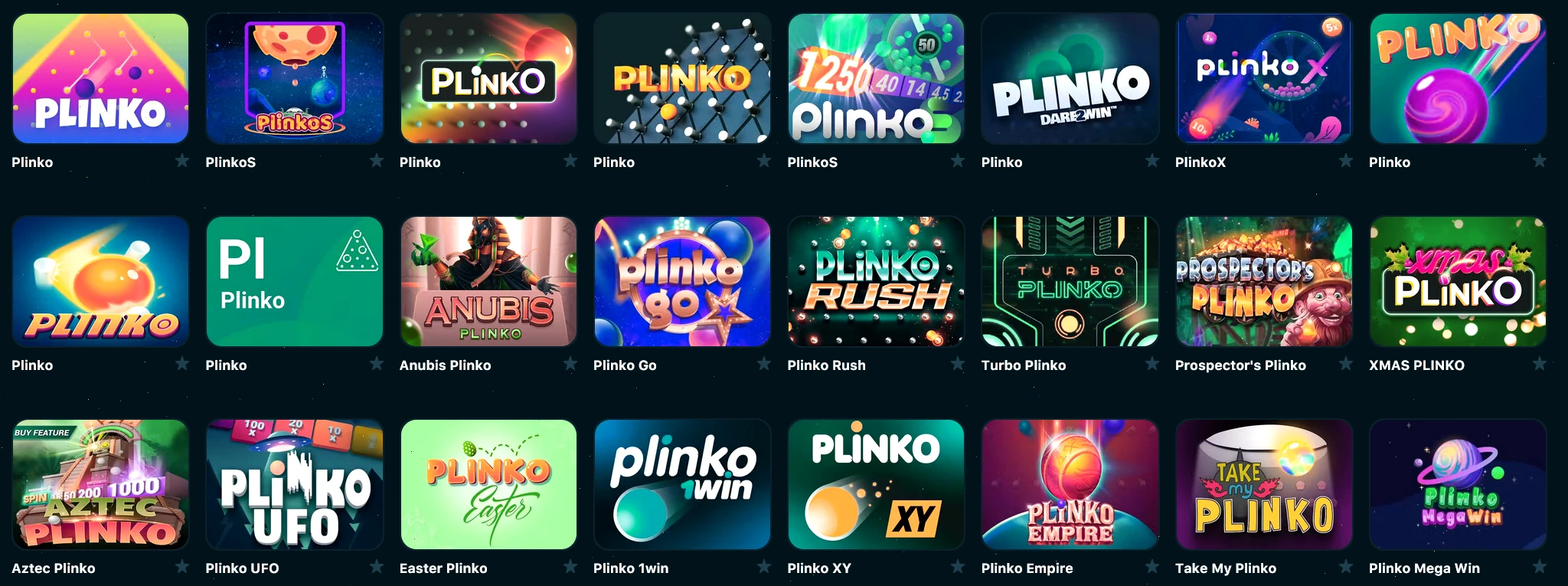 Versões do Plinko
